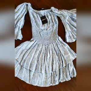 NWT FOREVER 21 WOMENS DRESS SIZE M. LIGHT BLUE